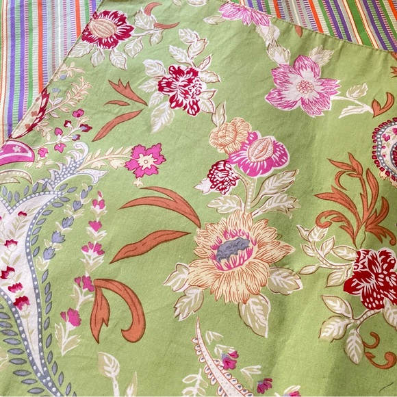 PIER 1 IMPORTS Placemat Floral Paisley Stripes 14 inches x 20 inches Set of 2 - Picture 7 of 10